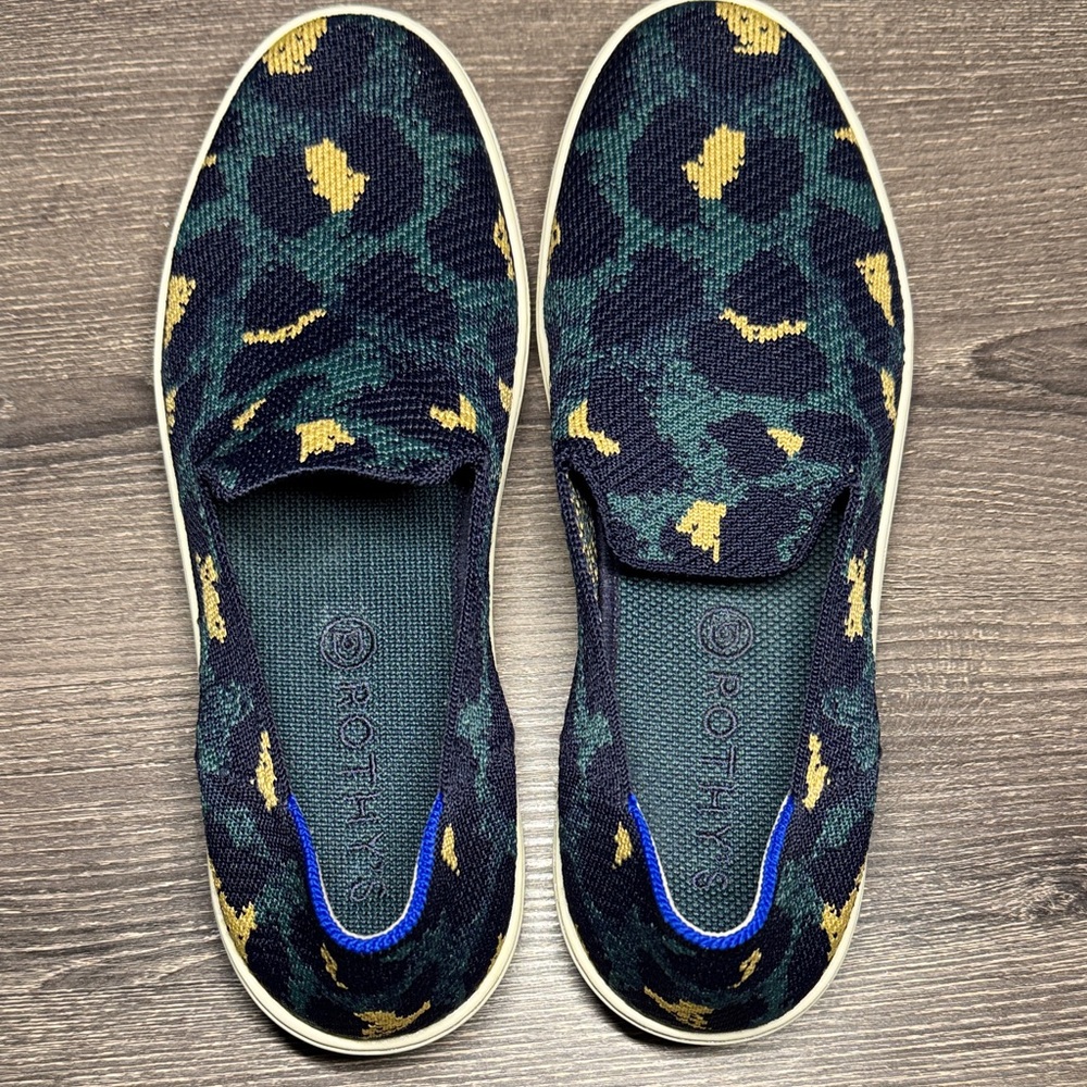 Rothy's Slip-Ons - Green and Yellow Pattern